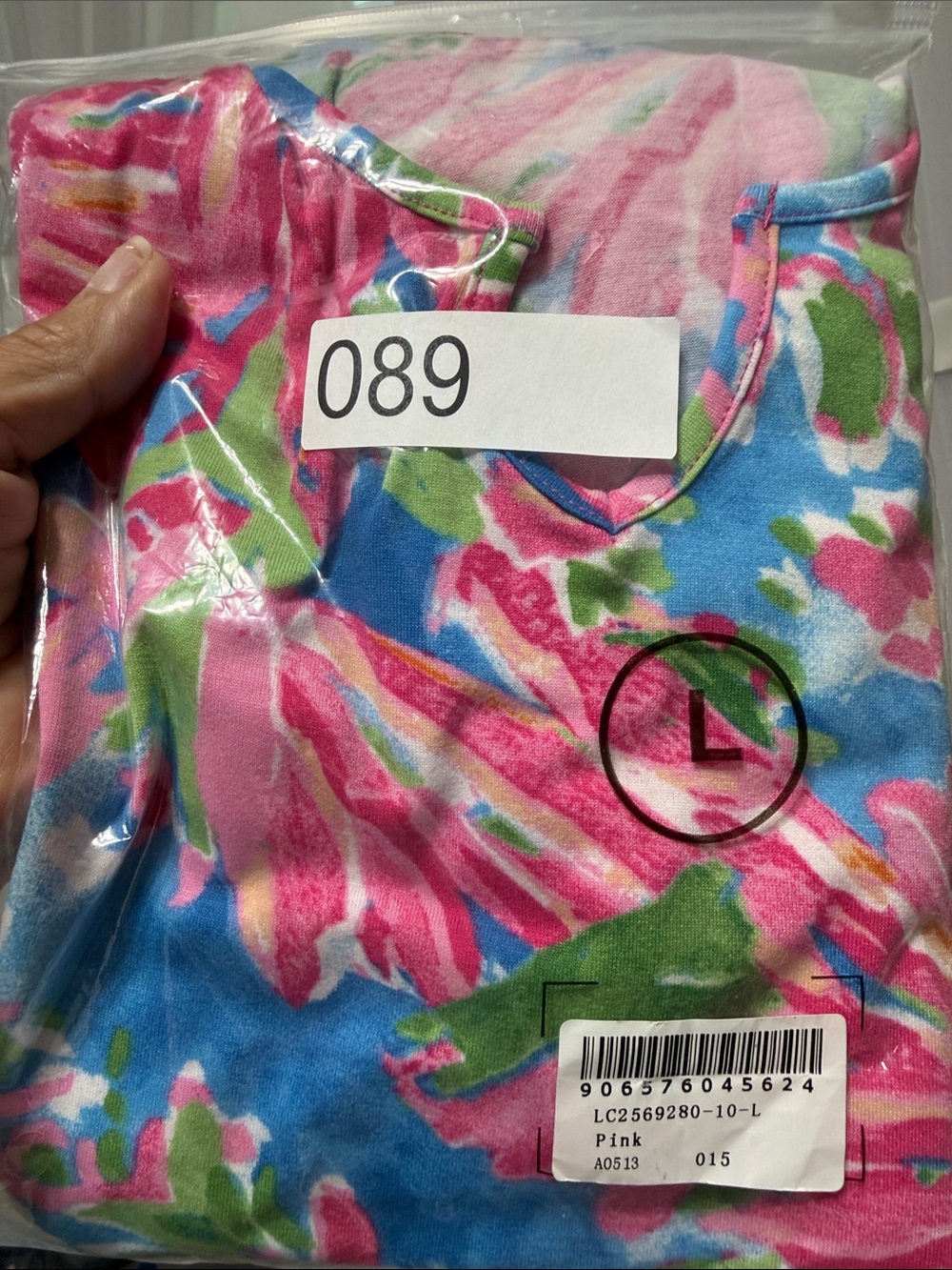Floral V-Neck Tank Top - Pink Multi